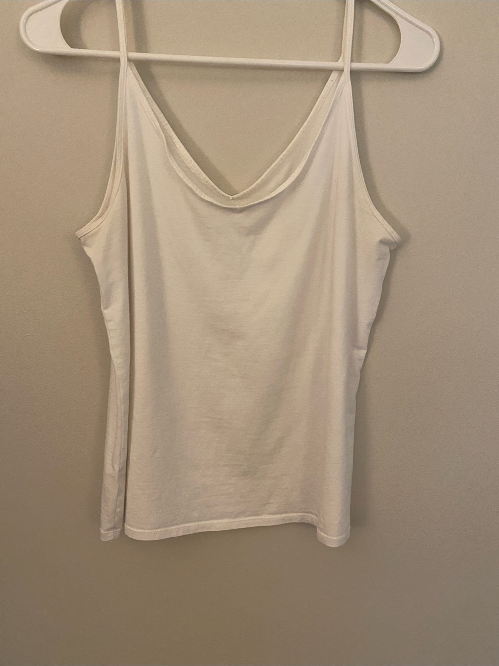 LOFT White V-Neck Spaghetti Strap Camisole